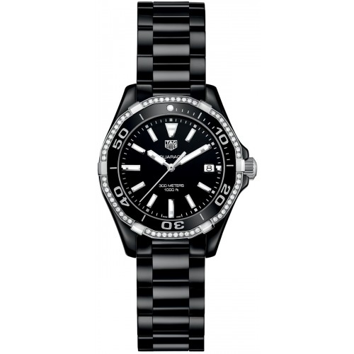 Tag Heuer Aquaracer Diamond Black Ceramic Women's Watch WAY1395-BH0716 Tag Heuer Aquaracer Diamond Black Ceramic Women's Watch WAY1395-BH0716